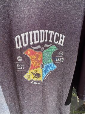 Harry Potter Quidditch Short-Sleeve Tee - Black & Gray from universal studios